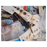 Mixed lot of buttons and buckles