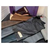 Leather scraps in tub, Walnut Hollow Heat Tool