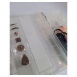 Leather scraps in tub, Walnut Hollow Heat Tool