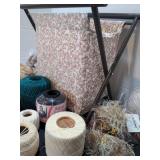 Large crocheting tatting lot with collapsible holder