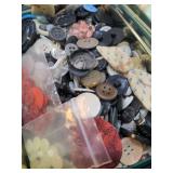 Buttons in tape office supplies and plastic buckles