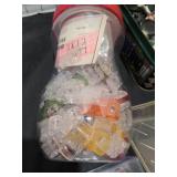 Buttons in tape office supplies and plastic buckles