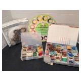 Embroidery floss in organizer, plus more