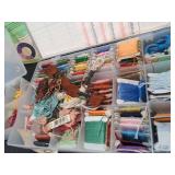 Embroidery floss in organizer, plus more