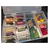Embroidery floss in organizer, plus more