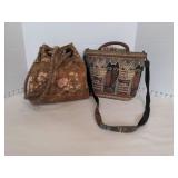 Tapestry and quilted purses