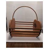 Large wooden heart basket