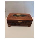 Art deco cedar box with feet