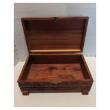 Art deco cedar box with feet