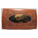 Art deco cedar box with feet
