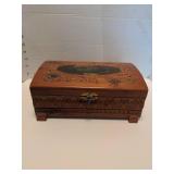 Art deco cedar box with feet