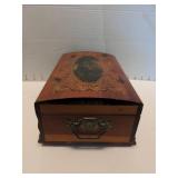 Art deco cedar box with feet