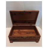 Art deco cedar box with feet
