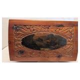 Art deco cedar box with feet