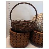 Small Baskets, Planters and Wheat art