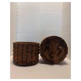 Small Baskets, Planters and Wheat art