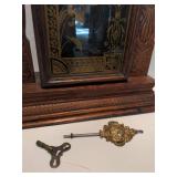 E. Ingraham "Atlantic" oak kitchen mantel clock late 1900