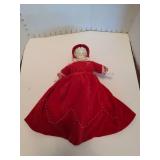 Mae Hembree Custom Made China Head Doll in Red Velvet