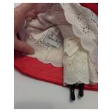 Mae Hembree Custom Made China Head Doll in Red Velvet