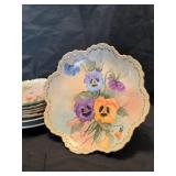 8 hand painted decorative plates