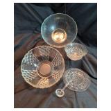 Glass Bowls and Saucer Set