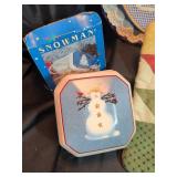 Christmas Snowman Box and Cardinal Quilt potholder + more