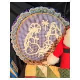 Christmas Snowman Box and Cardinal Quilt potholder + more