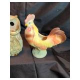 Ceramic bird collection with Halloween necklaces