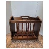 Wooden magazine organizer