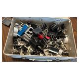 Travel-Themed Storage Box with Binder Clips and more office supplies