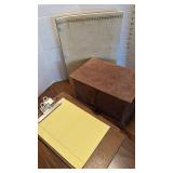Fabric Box and Wooden Clipboard