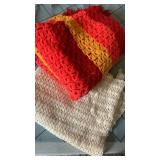 Crocheted throw blankets