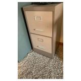 Two-Drawer Metal File Cabinet 30x15x14