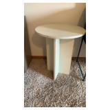 White Round Side Table 26x22