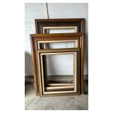 Three wooden picture frames
