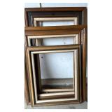 Three wooden picture frames