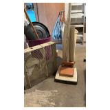 Box fan and Singer upright vacuum