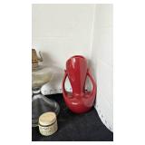 Two kerosene lamps, two vases and more