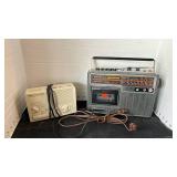 Dream Machne and GE radio and cassette recorder