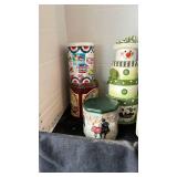 Christmas Box and miscellaneous tins