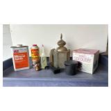 Seed sprouted, light fixture, oil can, car ashtray and more