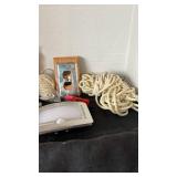 Clothespins and line, lock and key, casters and more