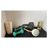 Shower head and faucet and weights and grippers