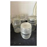 Jars and a light fixture