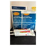 Vacuum bags, caulk, tape and more