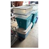 Four storage totes