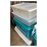 Four storage totes