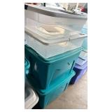 Four storage bins