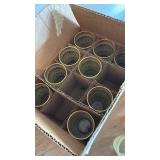 Hazel Atlas Modernistic Pattern Glasses with Gold Trim Qty 12