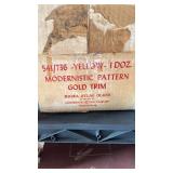 Hazel Atlas Modernistic Pattern Glasses with Gold Trim Qty 12